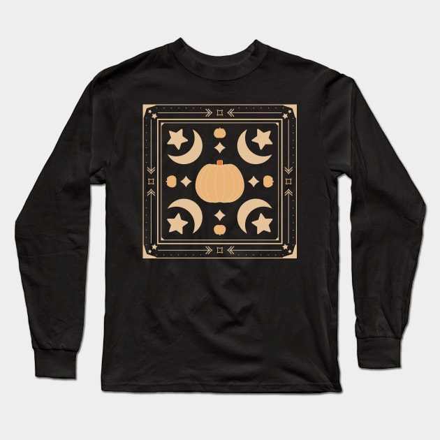 Pumpkins among the Stars [harvest] Long Sleeve T-Shirt by deadbeatprince typography